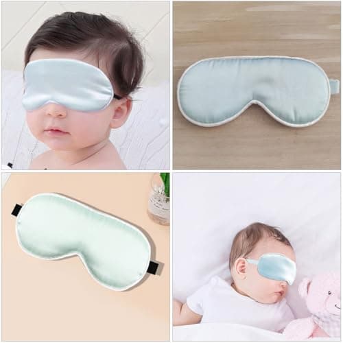 GANAZONO Silk Sleeping Eye for Infants Soft Blue Silk Eye Shade for Sleep and Jaundice — view 6