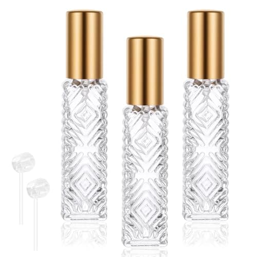 AOOWU Perfume Atomiser Bottles, 3Pcs 12ml Refillable Perfume Atomizer Empty Spray Bottles, Empty Glass Atomiser Spray Bottles, Portable Purse Pocket Handbag Perfume Bottle for Men and Women
