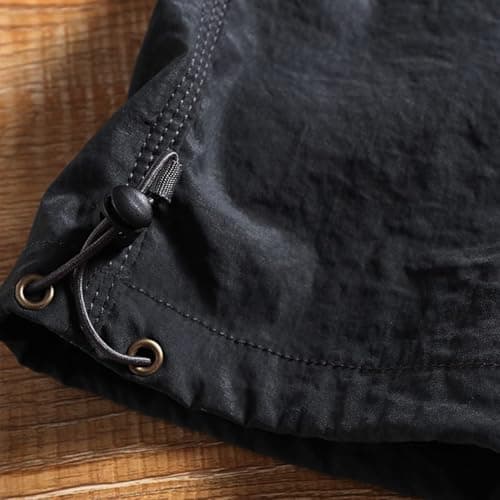 Men's Convertible Cargo Pants with Detachable Legs, Straight Fit for Hiking and Travel, Lightweight and Breathable for Spring Summer Autumn, Multi-Pocket Design for Everyday Utility (Black, XXXXL) — view 6
