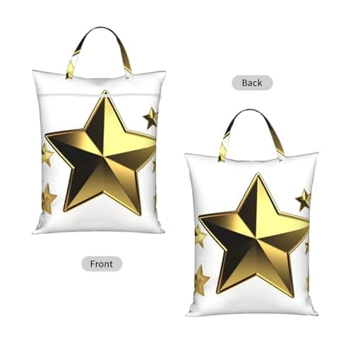 Gold Star Travel Laundry Bag With Handle, 2pcs Large Waterproof Dirty Clothes Bags With Zipper, Foldable Swimsuit Workout Bag Washable Wet Clothes Storage Organizer For Dorm — view 2