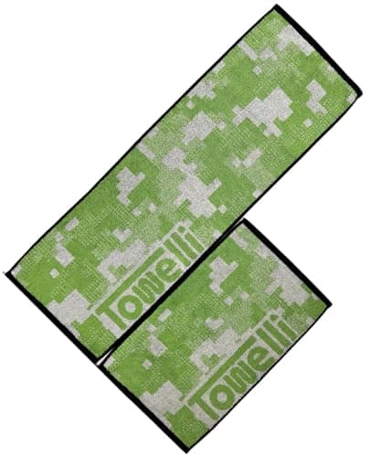 JWL Cotton Sports Towel, Quick Dry, Gym for Running, Travel, Beach, Swimming, Camping Hiking, Soft Absorbent Fitness (GREEN, 30X50CM, CAMO)