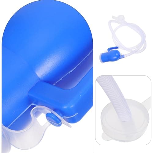Blue Plastic Male Urinal Spill Proof Portable Pee Bottle — view 3
