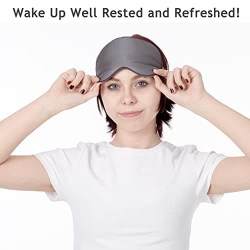 100% Bamboo Viscose Sleep Eye Mask - Dark Gray - Superior to Cotton - Light Blocking Travel Blindfold for Men & Women - Ultra-Soft & Comfortable with Adjustable Strap for Restful Sleep - by JoMo — view 6