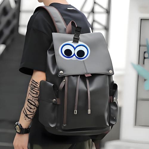 2PCS Luggage Tag for Suitcases, Funny Wiggle Eyes Suitcase Tags Silicone Secure Suitcase Labels for Travel, Baggage Name Labels Suitcases ID Tags Handbag Tag for Men Women Girls Boys, Pink/Blue — view 4
