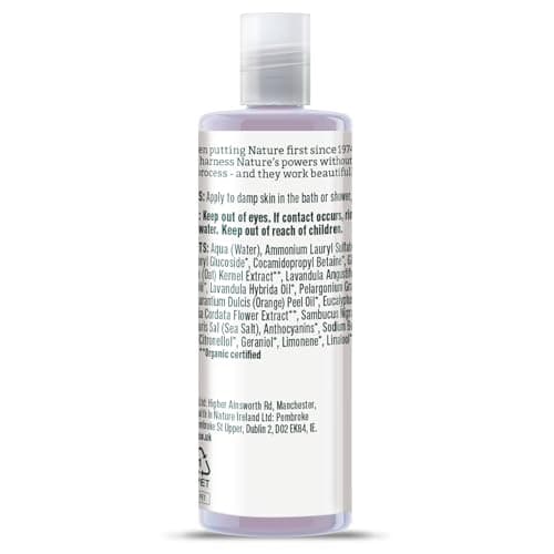 Faith In Nature 100ml Travel Size Lavender and Geranium Body Wash, Relaxing Shower Gel, Vegan and Cruelty Free, No SLS or Parabens — view 2