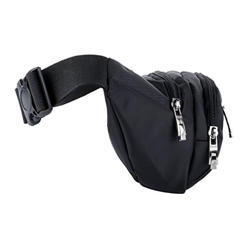 Bumbags and Fanny Packs for Running Hiking Waist Bag Outdoor Sport Hiking Waistpack for Men Women (Black) — view 6