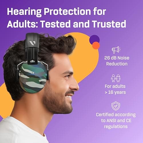 Kids Noise Cancelling Ear Defenders - 31 dB (2K Hz), Camouflage — view 2