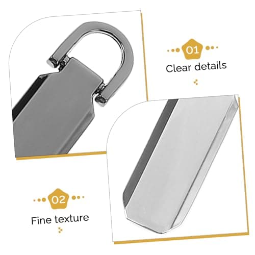 HOODANCOS 12 Pcs Aluminum Alloy Zipper Pullers Repair Pull Tabs Kit for Size 3 and Size 5 Zippers, Practical DIY Accessories for Travel Suitcases Down Coats — view 3