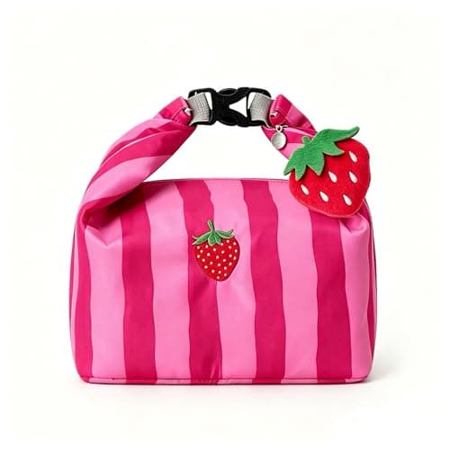 QZLSAYSL Lunch Bags for Women, Girls Insulated Lunch Bag,Pink Strawberry