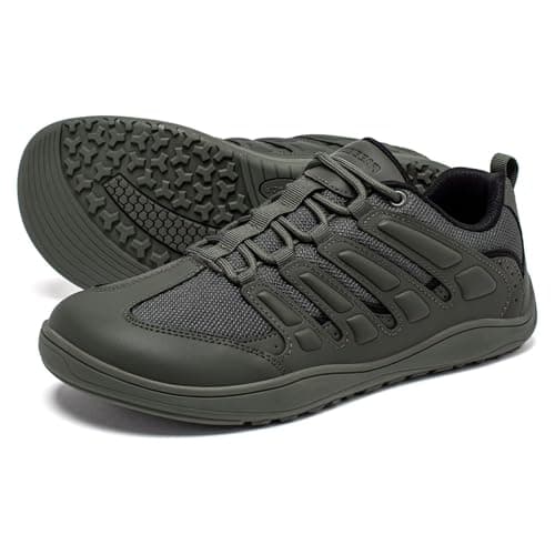 HOBIBEAR Wide Barefoot Shoes Men Women Walking Trail Running Sneakers | Zero Drop Sole | Lightweight Comfortable Green — view 2