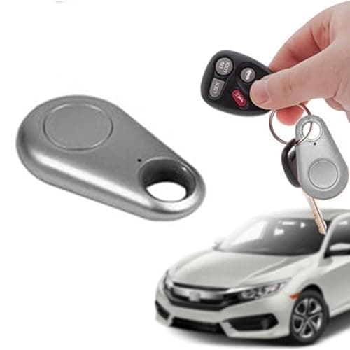 AQUARIUS Key Finder Anti-Lost Alarm with GPS Last Location Tracker, Bluetooth Mobile Phone Locator & Keyring Smart Tag for Wallet, Bags & Luggage, 2-Way Search & Selfie Remote - Silver — view 4