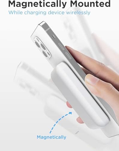 Wireless Power Bank for iPhone, 10000mAh Magnetic Power Bank, External Battery Fast Charging Portable, Compatible with iPhone 12/13/14/15/16/17 Pro MAX/Pro/Air/Mini/Plus — view 5