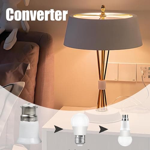 B22 to E27 Adapter, 8 Pack Bayonet to Screw Bulb Adaptor — view 4