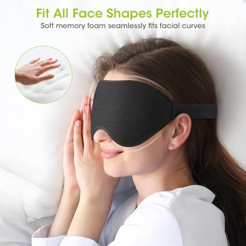 100% Blackout Sleep Mask for Women Men-Laitver Eye Mask for Side Sleeper — view 5