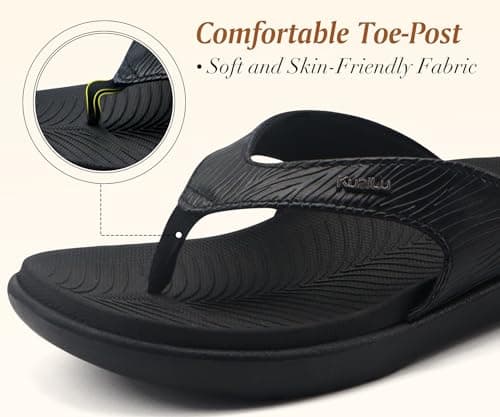 KuaiLu Womens Arch Support Flip Flops Yoga Mat Cushioned Orthopedic Sandals — view 4
