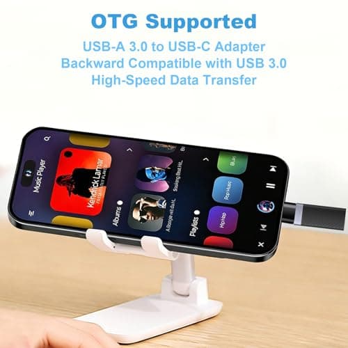 USB-C to USB Adapter 6Pcs, USB Type-C to USB-A Adapter, High-Speed Data Transfer, Compatible with Samsung Galaxy Type-C Smartphones and Tablets, Black — view 4