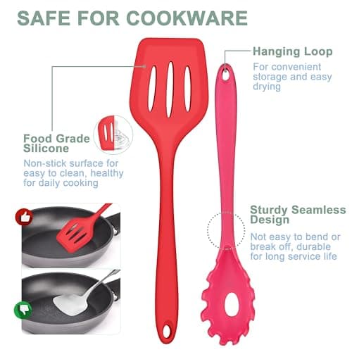 Onader Kitchen Utensils Set, 6 Piece Silicone Cooking Utensils Set — view 3
