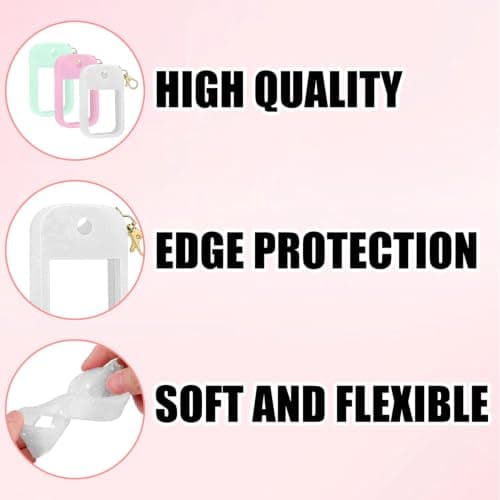 JBUQEG 3 Pcs Hand Sanitizer Spray Case, Silicone Case with Keychain, for Hand Sanitizer Spray, 1Fl Oz, 30ml, Portability Size, Suitable for Travel, Work, School, Outdoor — view 3