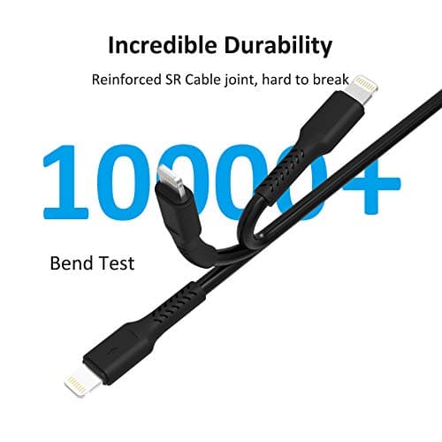ADILIFT Short Charger Cable [5 Pack MFi Certified 0.2M] Lightning Lead — view 4