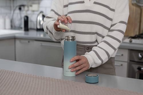 Nuby Limited Edition RapidCool Portable Baby Bottle Maker Twin Pack - Formula Feed in 2 Minutes | Ideal for Travel Bottles and Night Feeds | Includes Milk Powder Dispenser, Digital Lid & Flask (Blue) — view 4