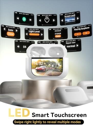 Wireless Earbuds, Smart Touchscreen Ear Buds, Noise Cancelling Headphones — view 2