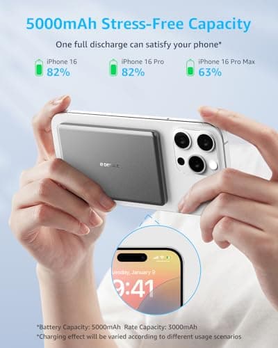 decqle “Air” Power Bank for MagSafe 5000mAh Ultra Slim Battery Charger Case — view 3