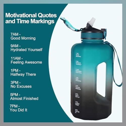 GLEKGLEK 2.2L Water Bottles with Time Marker, BPA Free Sports Jug — view 5