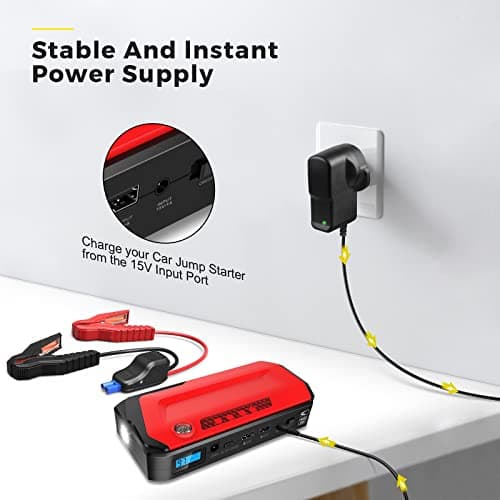 15V 1A Power Adapter Supply 1000mA 3.5mm x 1.35mm UK Plug 1.0A for Peak 450A 500A 600A 800A 1000A Peak Portable Car Jump Starter Charger Compatible with Booster Battery and DBPower DJS50 Adaptor — view 6