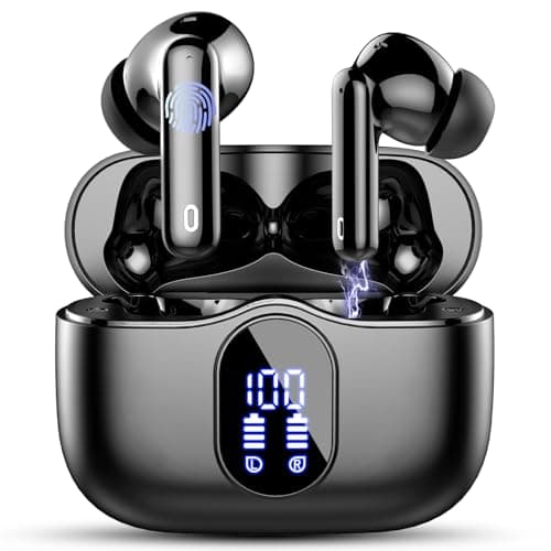 Wireless Earbuds, Bluetooth 5.4 Headphones In Ear with 4 ENC Mic, Wireless Earphones ENC Noise Cancelling 3D Bass Stereo, Bluetooth Earbuds 36H Playtime, IP7 Waterproof Ear Buds, Customization via App