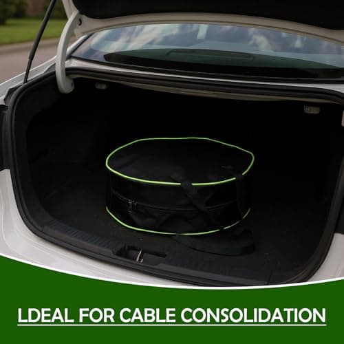 Solvio 2 Pack EV Charging Cable Bag (40x13cm & 37x10cm), Waterproof Oxford Portable Storage Bag for Electric Car Leads, Caravan, Campervan, Hose Pipe, Cables, Car Accessories & Garden Tools — view 5