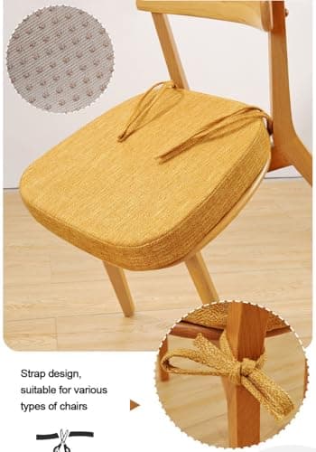 U-Shaped Non-Slip Seat Cushion Thick & for Kitchen Dining Garden Office 5-Pack (43x40x8cm) - Comfortable Support for Long Hours — view 3