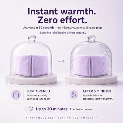 Heated Eye Mask – Reset Ritual 20 Pack Self Heating Steam Eye Masks with Lavender, Disposable Warm Eye Compress for Dry & Tired Eyes, Sleep, Travel & Screen Fatigue, No Microwave Needed — view 4