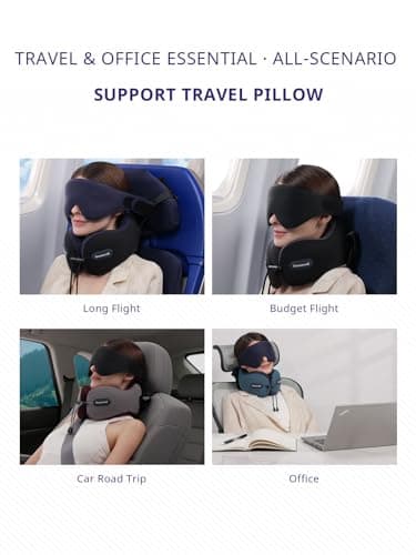 Bonairest Travel Pillow, Neck Pillow Airplane for Long Flight Sleeping — view 6