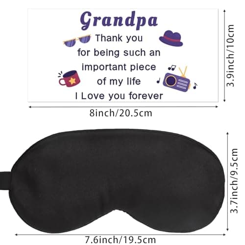 Dayofun Gifts for Grandpa - Fathers-Day Grandpa Birthday Christmas Gifts Sleep Mask,Great Grandparents Day Gift for Grandfather Grandparents Gift from Grandchildren Grandkids Stocking Stuffers — view 3