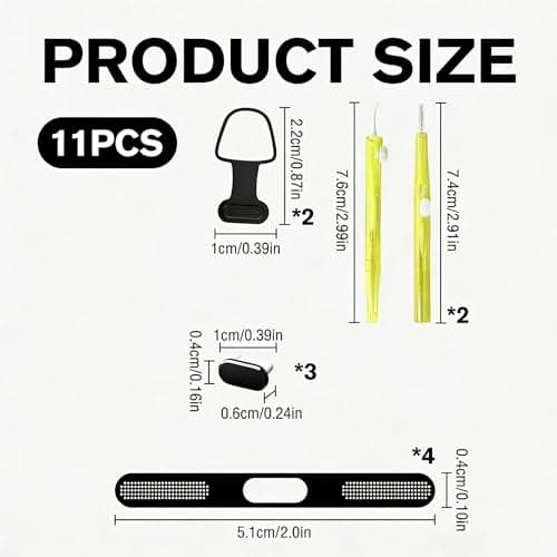 11pcs Phone Cleaning Kit with USB C Anti Dust Plug compatible with iPhone 17 Pro Max/16 Pro Max/15 Pro Max, Dustproof Charging Port Cover & Speaker Mesh & Cleaning Tools, Phone Accessories (Max Black) — view 2