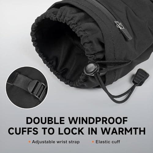Heated Gloves, 5V 5000mAh*2 Rechargeable Heated Gloves for Men Women, Waterproof Non-Slip Electric Heating Ski Gloves with Touchscreen,3 Levels for Cold Weather Motorcycle Skiing Hiking — view 6