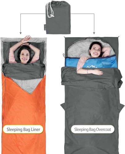 MYCARBON Travel Sleeping Bag Liner 100% Cotton, 220 x 90cm — view 6