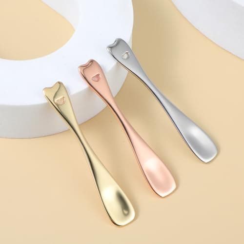 Sibba Face Spatula Lip Mask Applicator 3 PCS Skincare Makeup Spoons Small Facial Make Up Scoop Tool Mini Spoon Multi Skin Care Lotion Cream Stick Tiny Scoop Cosmetic Foundation Cosmetics Beauty — view 4