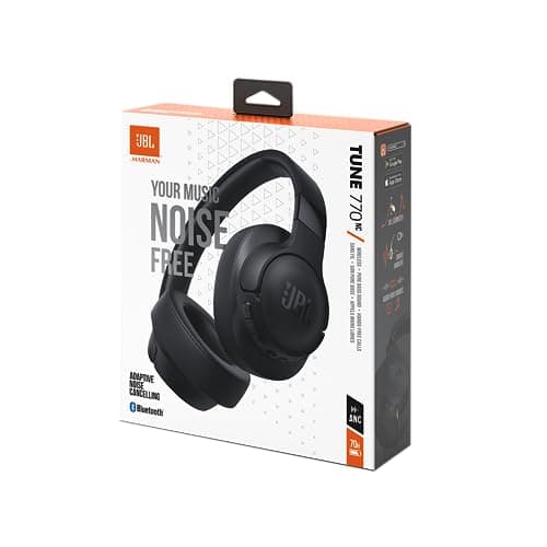 JBL Tune 770 NC Wireless Over-Ear Bluetooth Headphones with Adaptive Noise-Cancelling Technology and 70-Hour Battery Life, Black — view 6