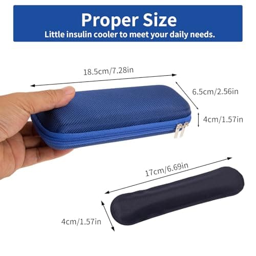 Nogsay Insulin Cooler Travel Case,Medicine Cooler for Travel with 2 Ice Packs,Diabetic Supplies Pen Case,Portable Insulin Travail Cases,Cooling Cases Insulated Organizer — view 2