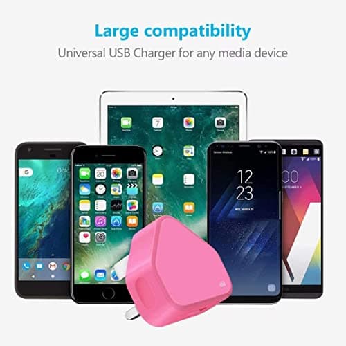 TECHNOPLAY UK 3-Pin Plug Mains Charger Adapter – 1AMP 1000mAh Fast Speed Travel USB Wall Charger Compatible with iPhone, iPad, iPod, Samsung Galaxy Tab, Huawei, Tablets, and Other USB Devices — view 6