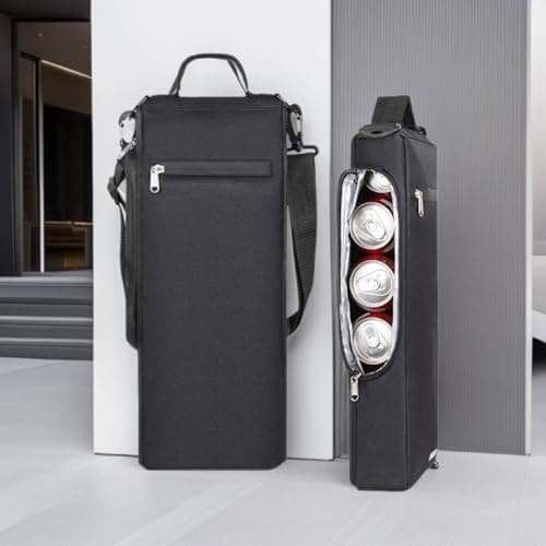 Dickly Insulated Beverage Carrier Tote Thermal Food Carrier Portable Travel Bag with Shoulder Strap and Top Handle Canvas Material Suitable for Commuting Shopping Travel picnics Office — view 5