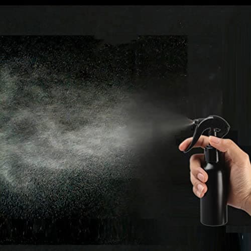 ZEOABSY Pack of 3 Empty 100ml Black Refillable Spray Bottles, 100 ml Aluminum Misting Bottles Black Trigger Sprayer for Cleaning, Gardening, Travel Beauty, Barber Shop Essential + 1 x Funnel — view 5