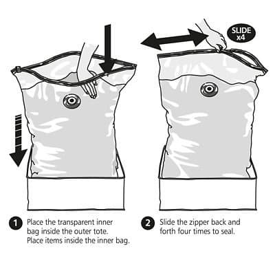 Lakeland Vacuum Clothes & Duvet Storage Tote Bag 87L – Stores King-Size Duvet Space Saving Solution (Pack of 2) — view 4