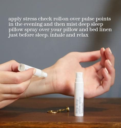 This Works Choose Sleep Gift Set - Travel Size Kit with Soothing Duo of Deep Sleep Pillow Spray and Stress Check Roll On for Relaxation - Self Care and Sleep Gifts for Women — view 4