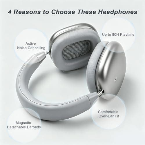 VoKinroad Wireless Over-Ear Headphones with Magnetic Earpads — view 2