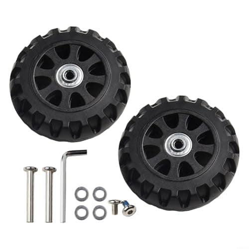 Heavy Duty Suitcase Replacement Wheels Trolley Wheel Repair Kit Luggage Caster Parts Silent Inline Skate Style Plastic Rollers for Travel Bags(80mm*29mm) — view 2