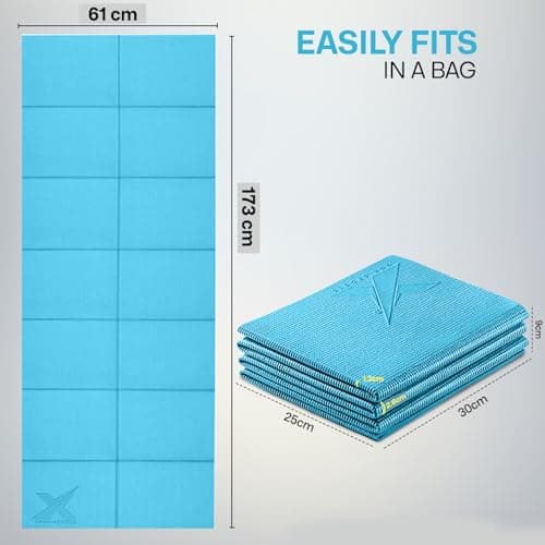 XN8 Sports Foldable Yoga Mat – Non-Slip, Eco-Friendly, Lightweight, Portable with Carrying Strap, Perfect for Home, Gym, and Travel Workouts, 72 Length — view 6