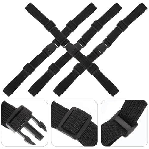 LRXIYODE 4pcs Adjustable Packing Straps with Quick Release Cam Buckle, 2cm Wide Luggage Tie down Straps for Backpacking, Kayak, Tent and Outdoor Cargo Securement — view 6