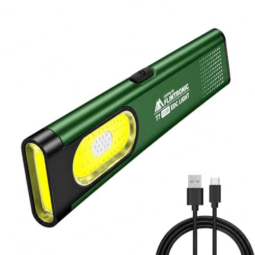 flintronic Mini Torch, USB C Rechargeable Small Torch, Green
